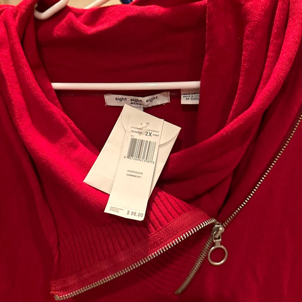Eight Eight Eight Woman 2XL Sweater Red